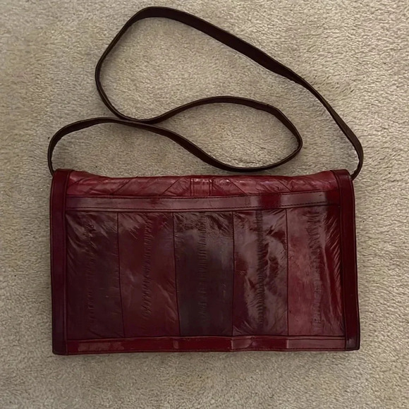 Eel skin bag from the 80s - Picture 4 of 8